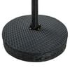vidaXL Garden Bar Set Black Poly Rattan, Steel Medium Footrest