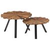 vidaXL Coffee Table Multicolor Solid reclaimed wood, Powder-coated steel