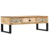 vidaXL Coffee Table Natural wood, Black Solid mango wood, Galvanized steel
