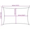 vidaXL Sun Shade Sail Sand 11.5x8.2' 100% Polyester Oxford