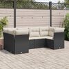 vidaXL Garden Sofa Set Black and Cream