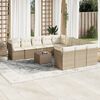 vidaXL Garden Sofa Set Beige