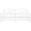 vidaXL Bed Frame White Steel 78.7 x 78.7 in Bed Frame Rectangular