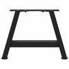 vidaXL Coffee Table Leg Black Powder-coated steel Medium Adjustable Feet