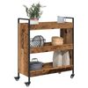 vidaXL Kitchen Trolley Old Wood 27.56 x 11.81 x 32.28 in