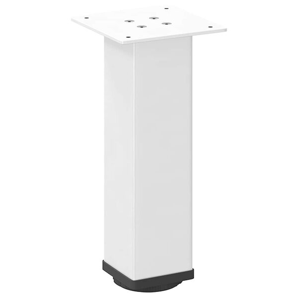 vidaXL Coffee Table Leg White Powder-coated steel Adjustable Feet