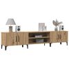 vidaXL TV Cabinet Artisan oak Engineered wood, metal 71 in long