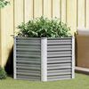 vidaXL Raised Bed Grey Galvanized Steel 50.8 x 50.8 x 30.3 in Durable
