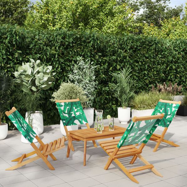 vidaXL Garden Chair Set of 4 Green