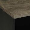 vidaXL TV Cabinet Black Solid Mango Wood Medium TV Cabinet Rectangular