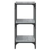 vidaXL Book Cabinet Grey Sonoma Engineered wood and steel