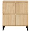 vidaXL Sideboard Sonoma oak Engineered wood, Metal Medium Sideboard