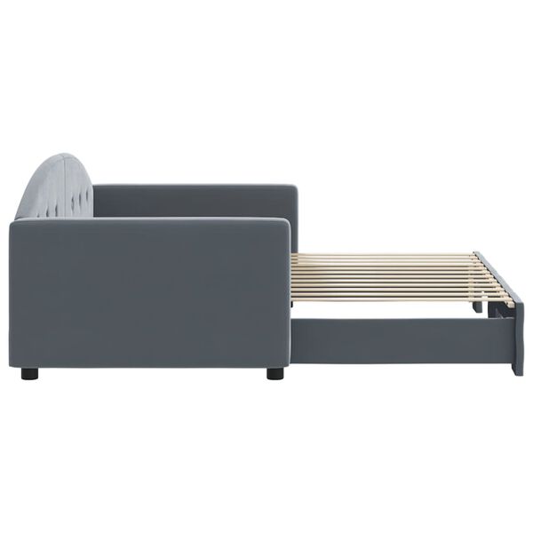 vidaXL Daybed With Trundle Dark Grey