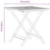 vidaXL Bistro Set Gray Solid acacia wood Compact Collapsible