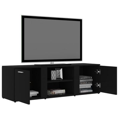 vidaXL TV Stand Black 47.2"x13.4"x14.6" Engineered Wood