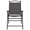 vidaXL Garden Chair Set of 4 Melange grey Textilene fabric, Steel