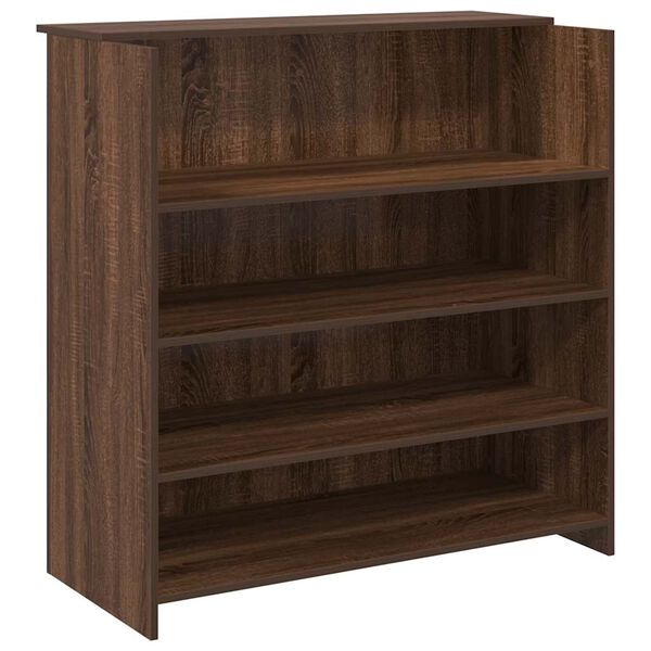 vidaXL Reception Desk Brown Oak Engineered Wood 39.4 x 19.7 x 40.7 in