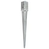 vidaXL Ground Spikes 6 pcs Silver 3.1x3.1x29.9" Galvanised Steel