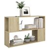 vidaXL Book Cabinet Sonoma Oak Engineered wood Medium Modern