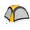 vidaXL Party Tent Yellow Polyester with PA coating 11.8ft x 11.8ft x 7.5ft