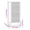 vidaXL Shoe Cabinet White Engineered wood, solid pine Medium
