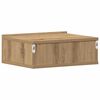 vidaXL Floating Nightstand Artisan Oak Engineered Wood Compact