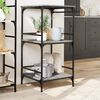 vidaXL Kitchen Trolley Gray Sonoma 23.8"x19.7"x41.3" Engineered Wood