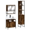 vidaXL Bathroom Furniture Set Smoked Oak Engineered Wood Medium