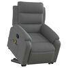 vidaXL Stand Up Massage Recliner Chair Dark Grey Polyester, Metal, Plywood