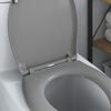 vidaXL Toilet Seat Grey 17.64 x 14.69 x 1.65 in Duroplast