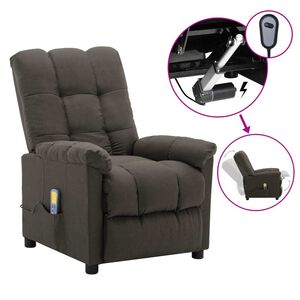 vidaXL Electric Massage Chair Taupe 100% polyester fabric, plywood, iron