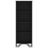vidaXL Bookcase Black Engineered wood, Metal Medium Modern Bookcase