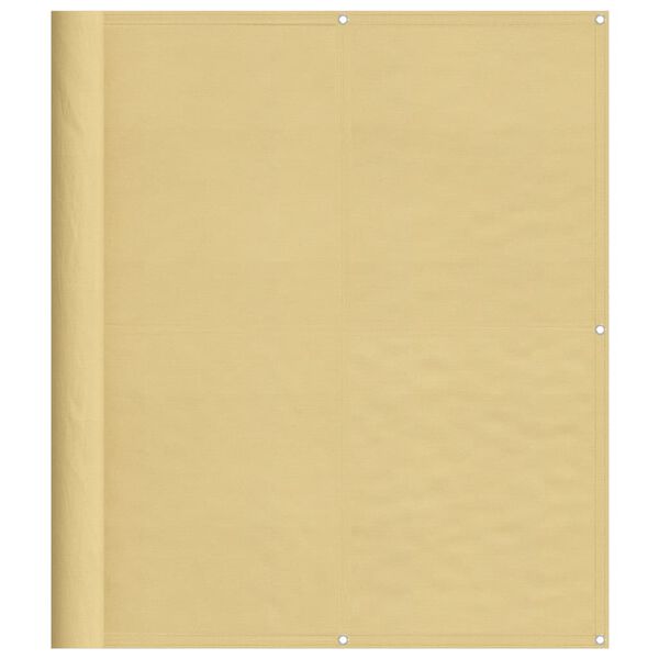 vidaXL Balcony Screen Sand 47.2x157.5" 100% Polyester Oxford