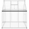 vidaXL Greenhouse Silver and clear Aluminum, Polycarbonate Medium