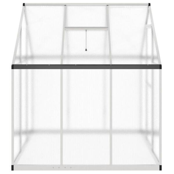 vidaXL Greenhouse Silver and clear Aluminum, Polycarbonate Medium
