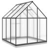 vidaXL Greenhouse Anthracite Aluminum, Polycarbonate, Galvanized Steel
