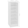 vidaXL Shoe Cabinet White Engineered Wood Medium Wall Mounting