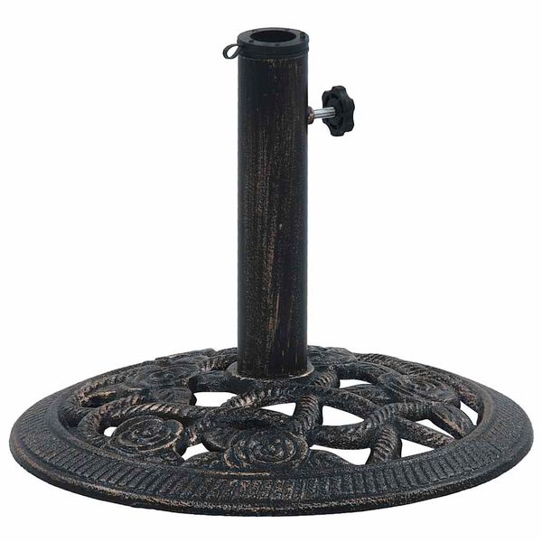 vidaXL Umbrella Base Black Cast Iron 15.7 in diameter