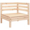vidaXL Garden Sofa Natural Pine Solid pine wood 2-Seater Modular