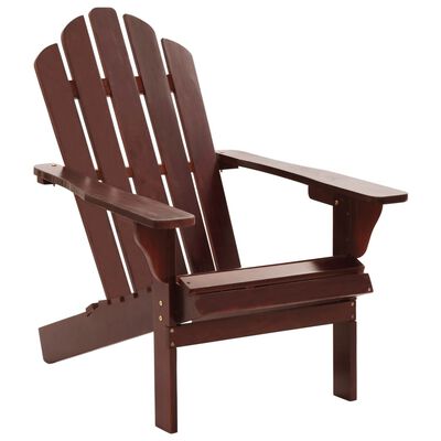 vidaXL Patio Chair with Ottoman Wood Brown