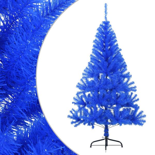 vidaXL Christmas Tree Blue PVC, Steel 47.2 in Christmas Tree Other