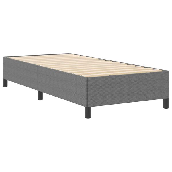 vidaXL Box Spring Bed Light Grey 39.37 x 78.74 in Velvet