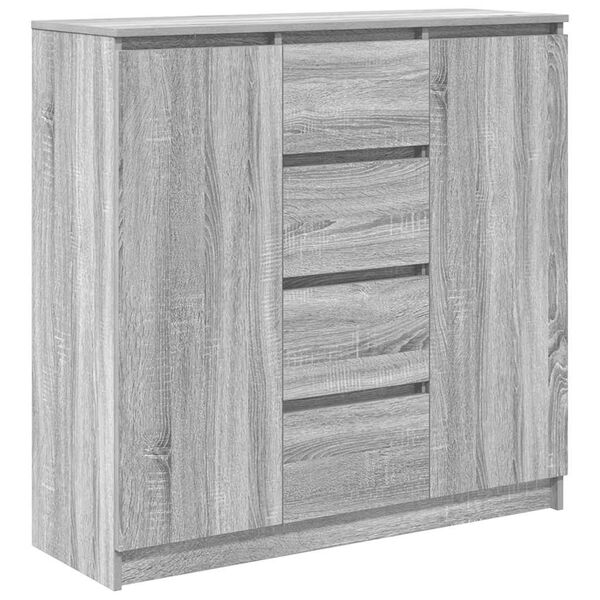 vidaXL Sideboard Gray Sonoma Engineered wood Medium Sideboard