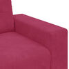 vidaXL Sofa 2 pcs Wine Red Fabric