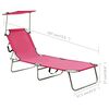 vidaXL Sun Lounger Pink