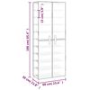 vidaXL Shoe Rack Cream Fabric, Steel Large Shoe Storage Cabinet