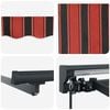 vidaXL Retractable Awning Manual Orange and Black 157.48 x 118.11 in