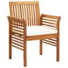 vidaXL Outdoor Dining Set Brown, Cream Solid acacia wood Large