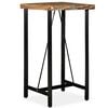 vidaXL Bar Table Multicolored with black legs Reclaimed wood and steel