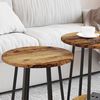 vidaXL Side Table Set with Shelf 2 pcs Old Wood and Black